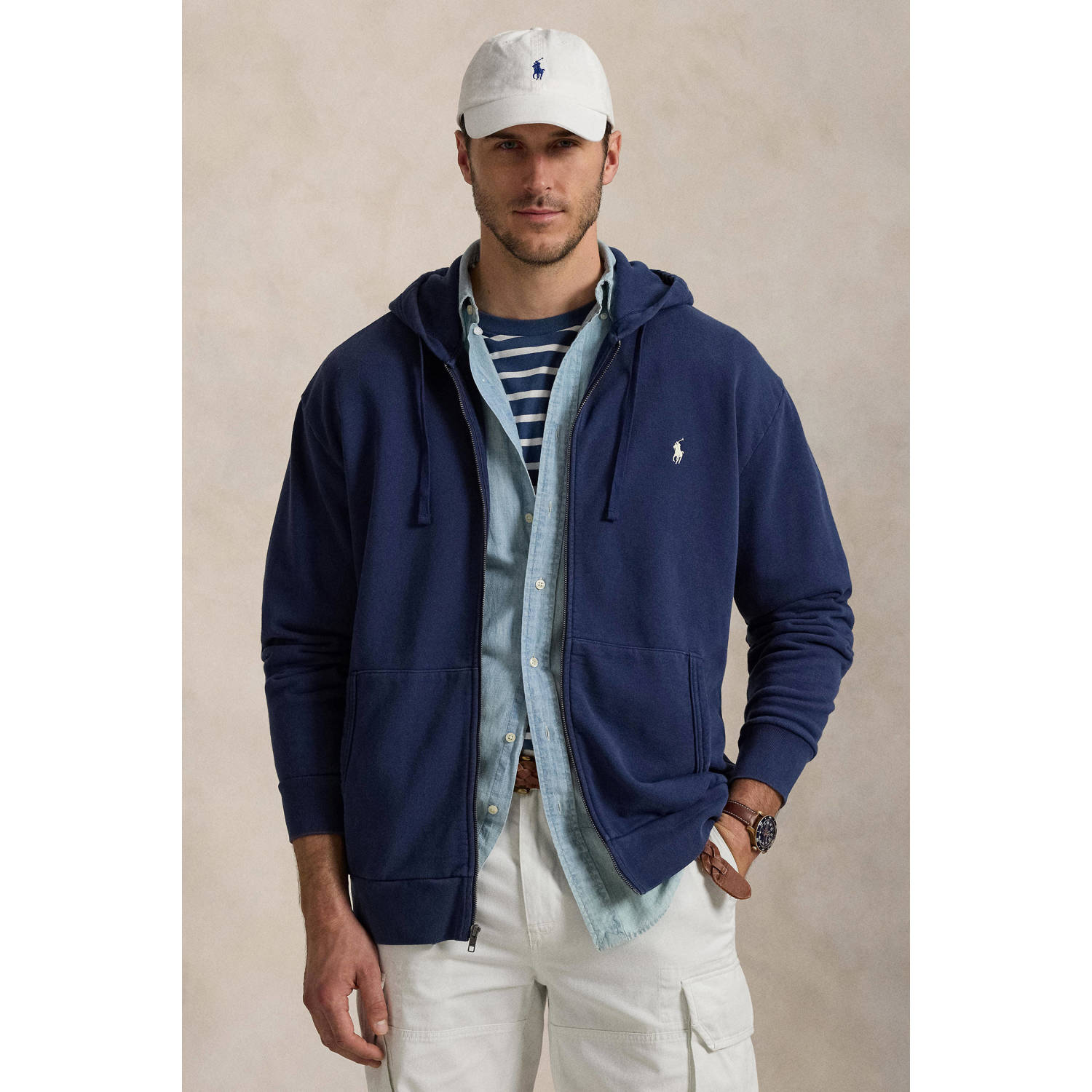 POLO Ralph Lauren Big & Tall sweatvest donkerblauw