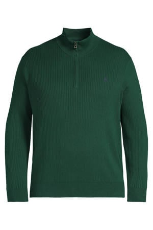 trui rib gebreid Plus Size donkergroen