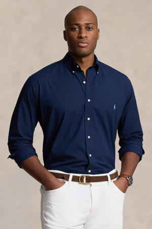 casual overhemd donkerblauw