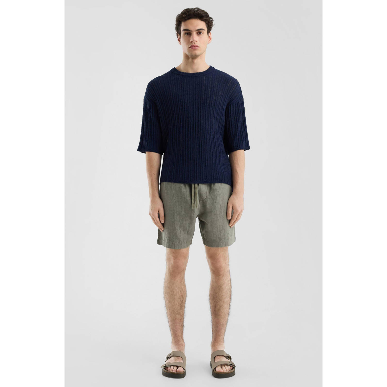 Q S by s.Oliver regular casual short olijfgroen