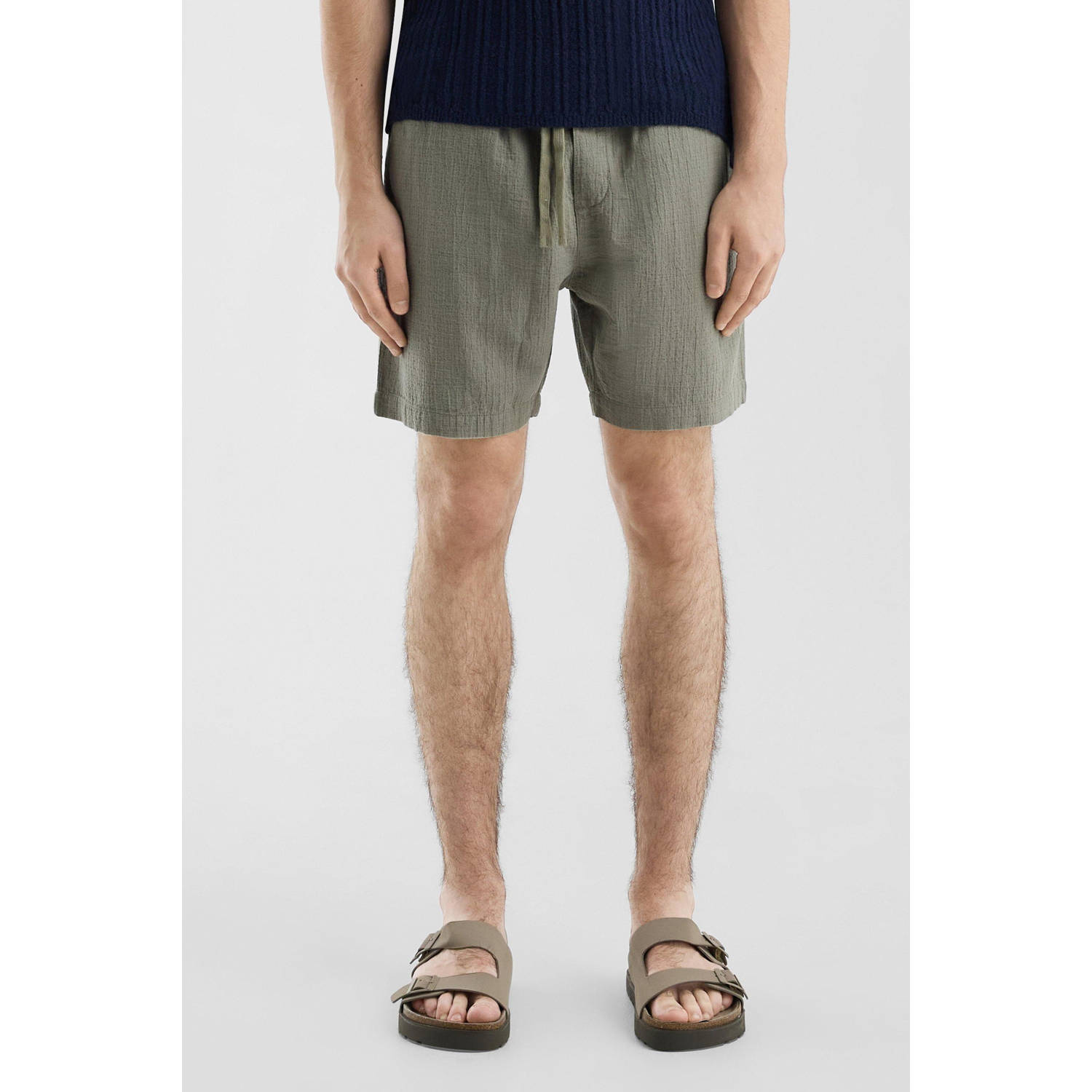Q S by s.Oliver regular casual short olijfgroen