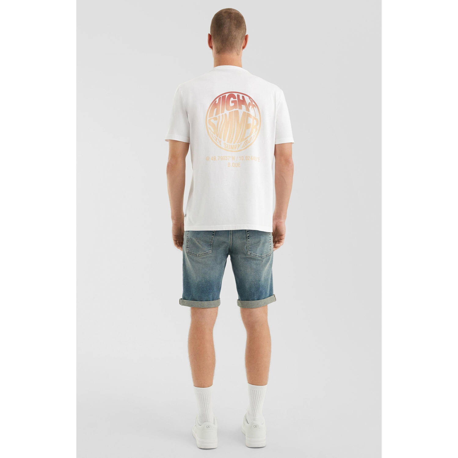 Q S by s.Oliver denim regular short blauw