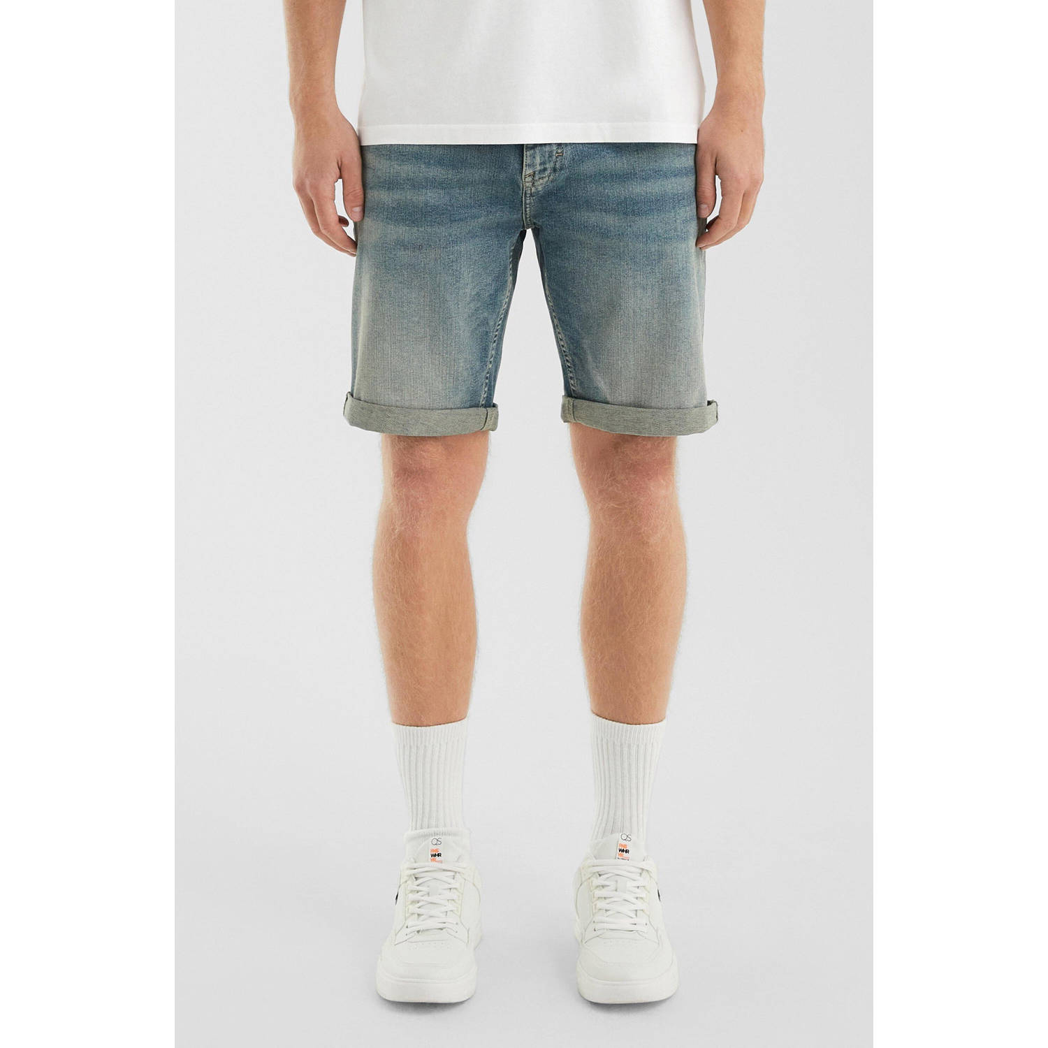 Q S by s.Oliver denim regular short blauw