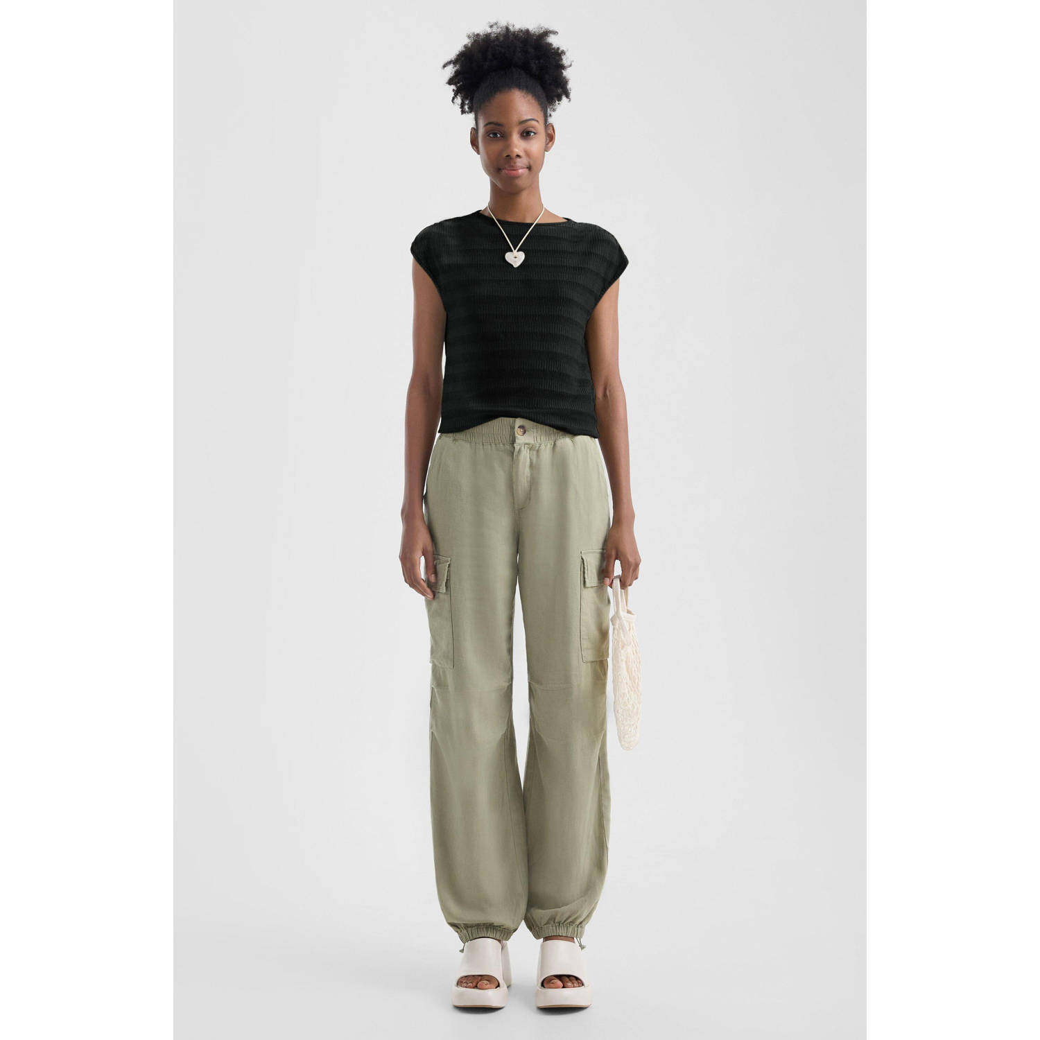 Q S by s.Oliver top zwart