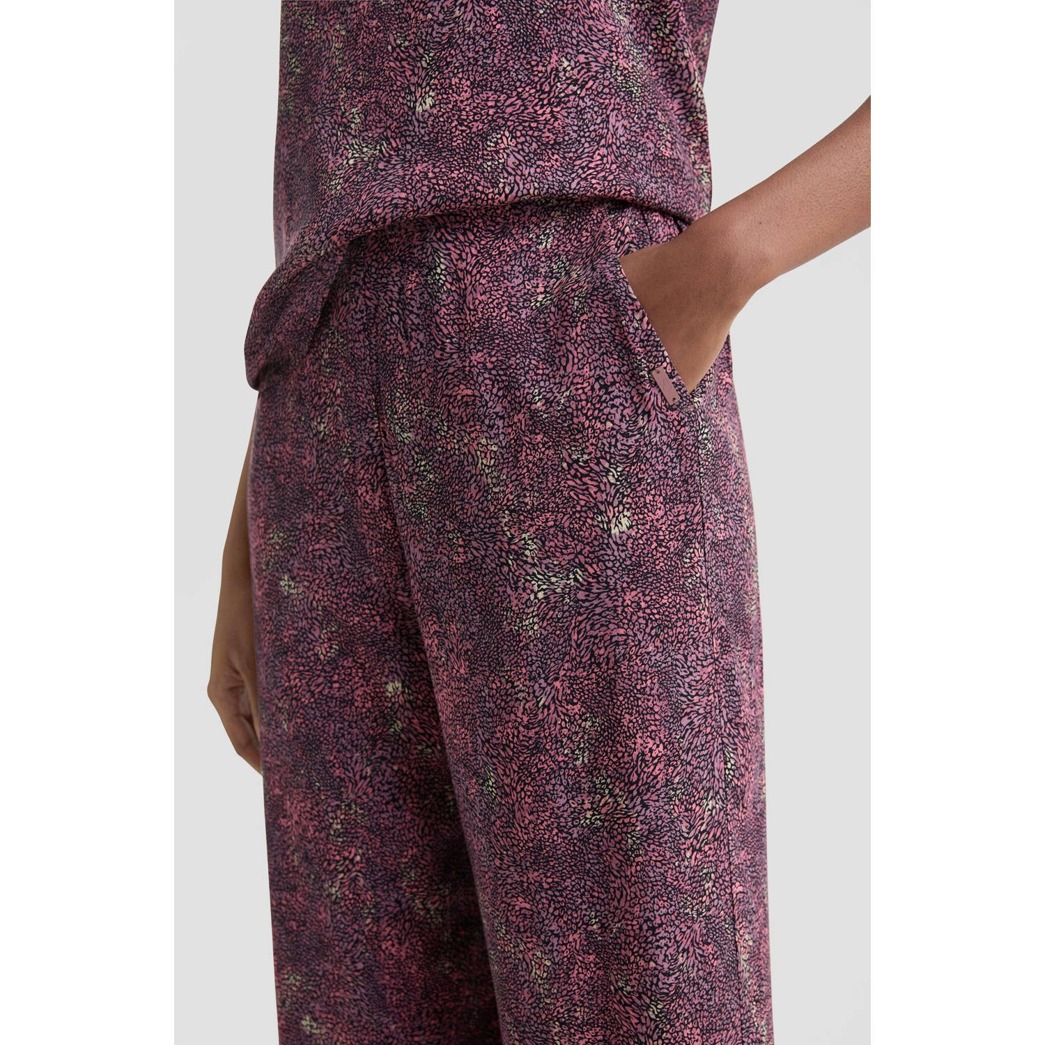 Q S by s.Oliver straight regular waist casual broek paars