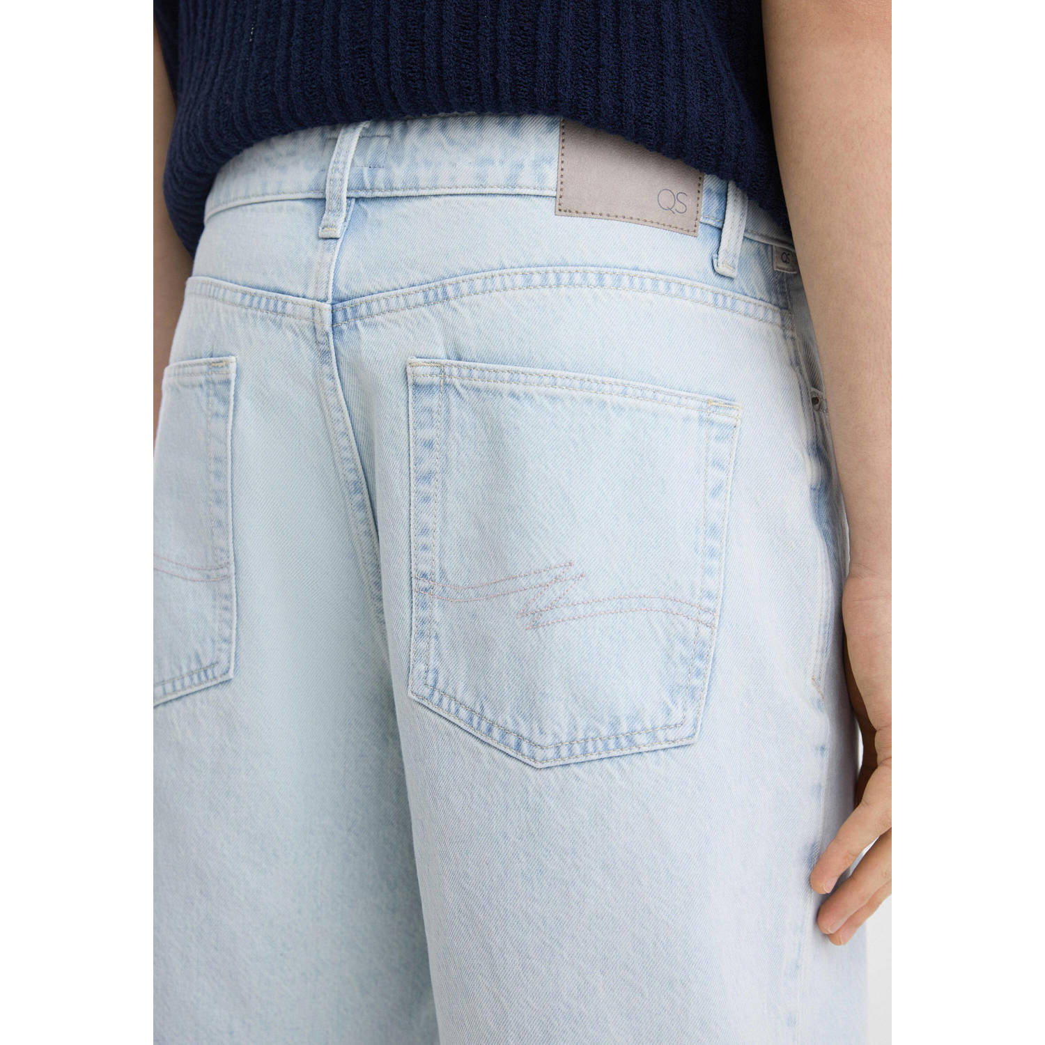 Q S by s.Oliver denim loose short lichtblauw