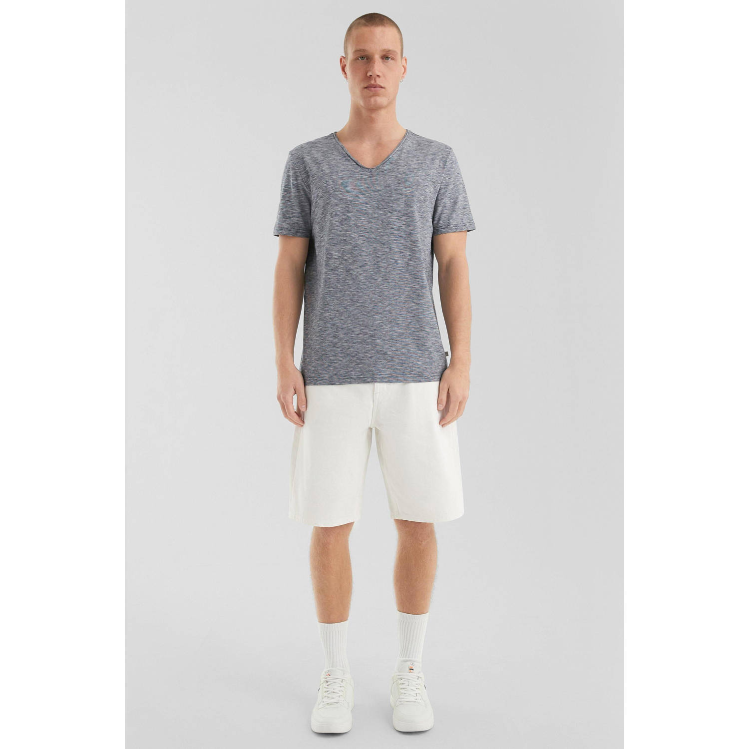 Q S by s.Oliver T-shirt grijsblauw