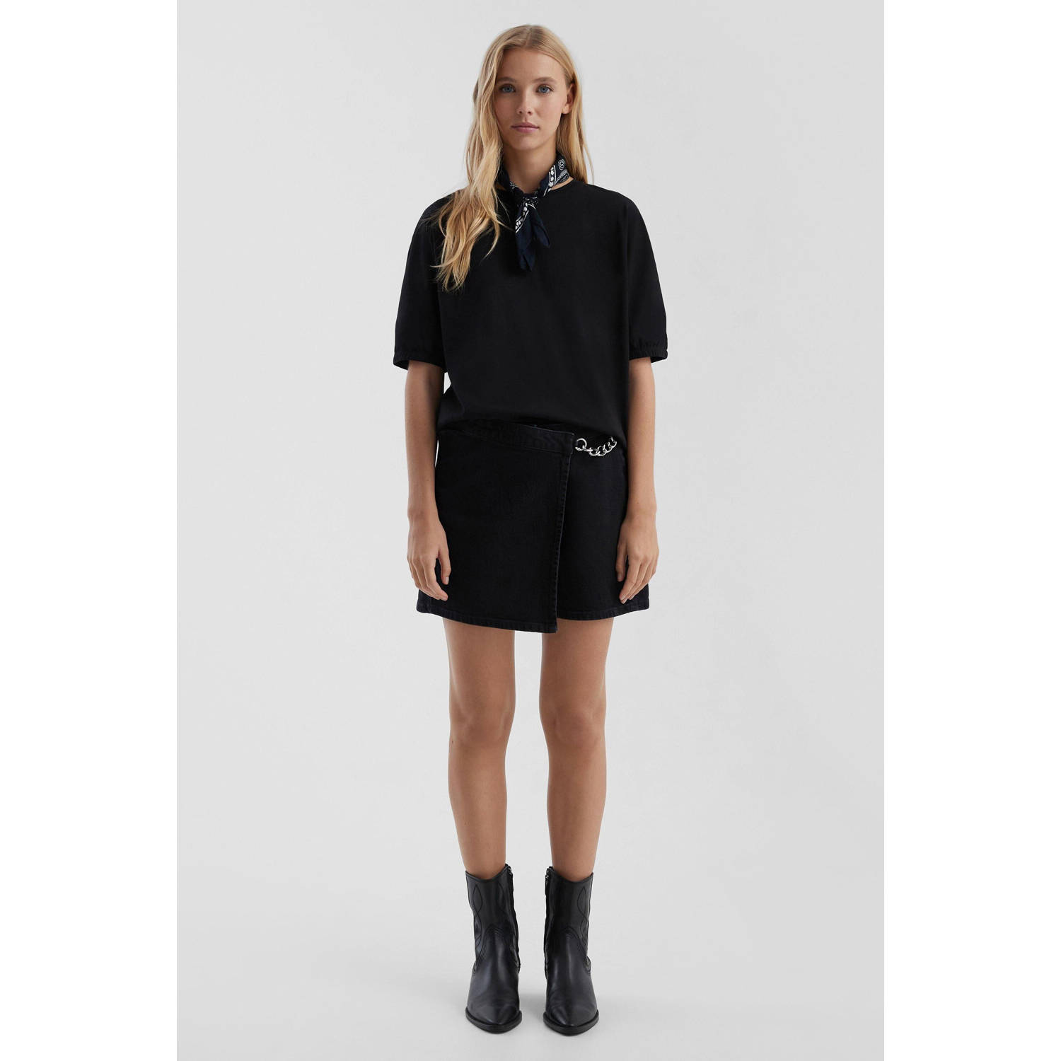 Q S by s.Oliver denim skort black
