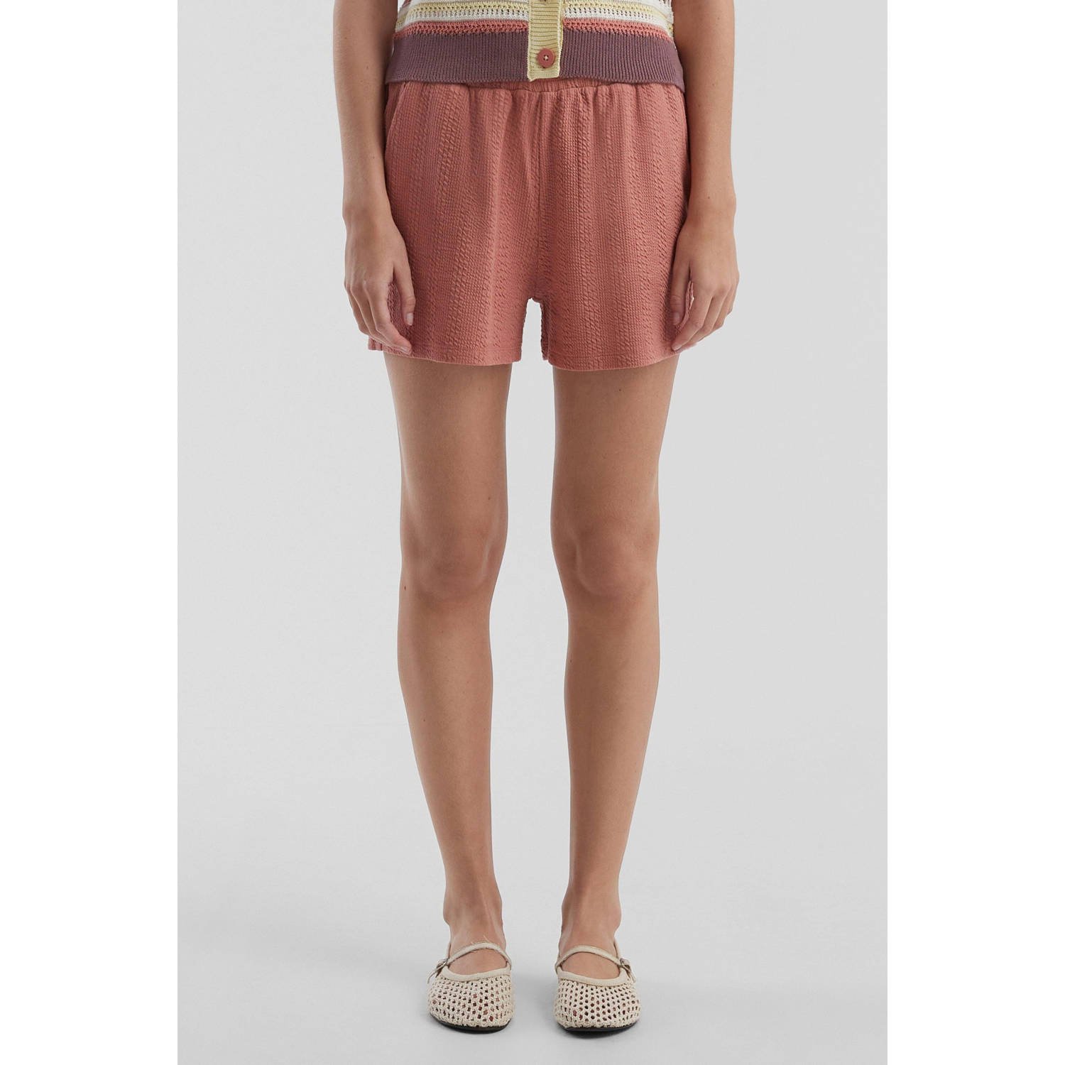 Q S by s.Oliver wide leg regular waist casual short oudroze