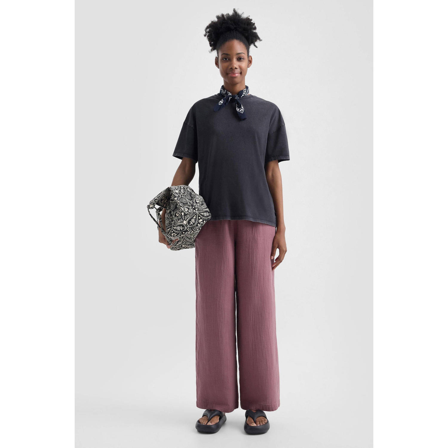Q S by s.Oliver T-shirt zwart