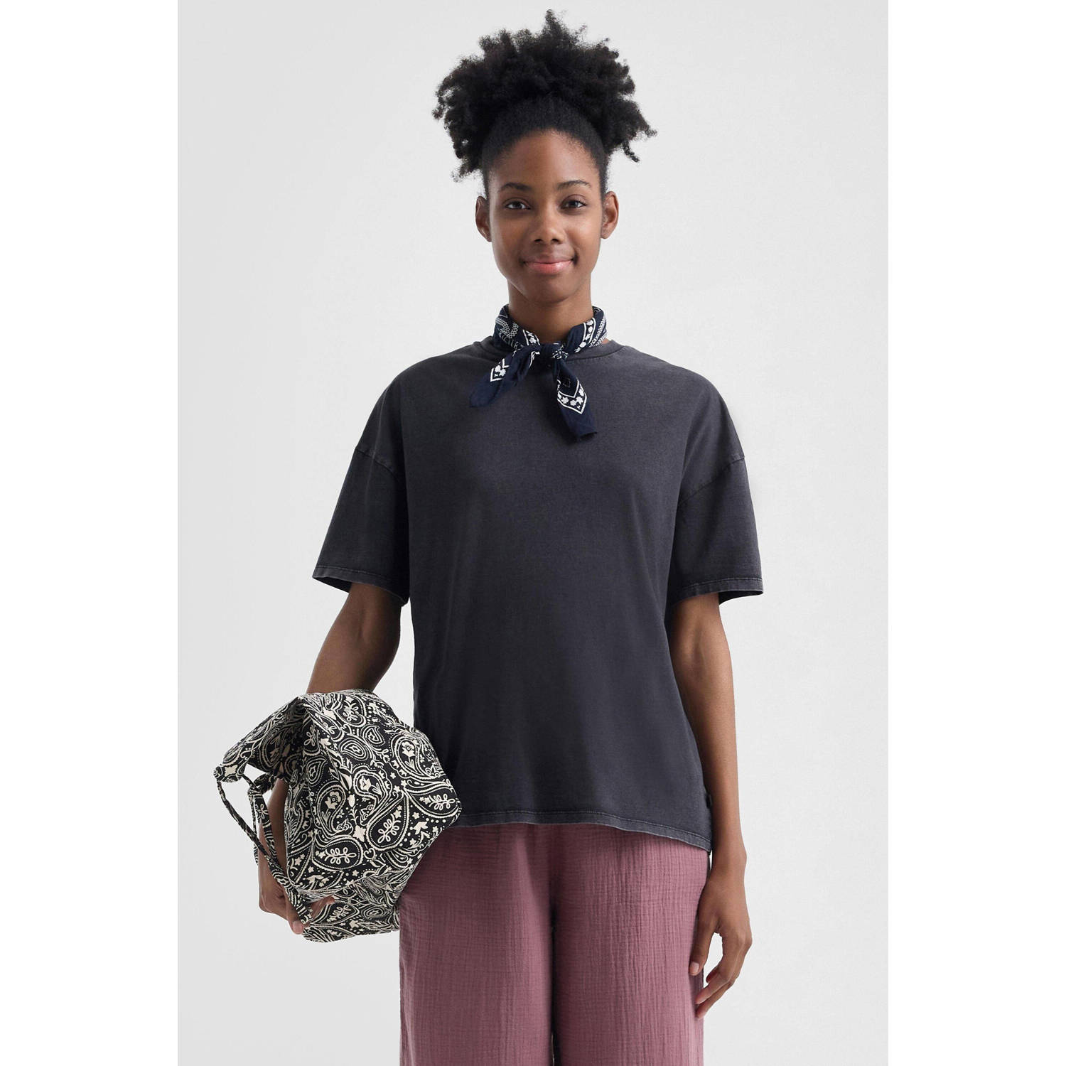 Q S by s.Oliver T-shirt zwart