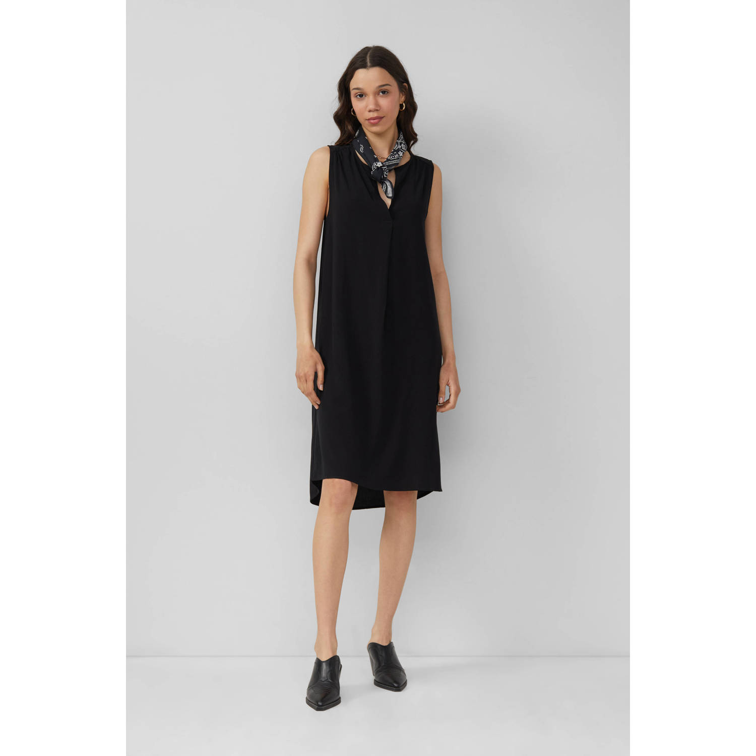 Q S by s.Oliver midi jurk zwart