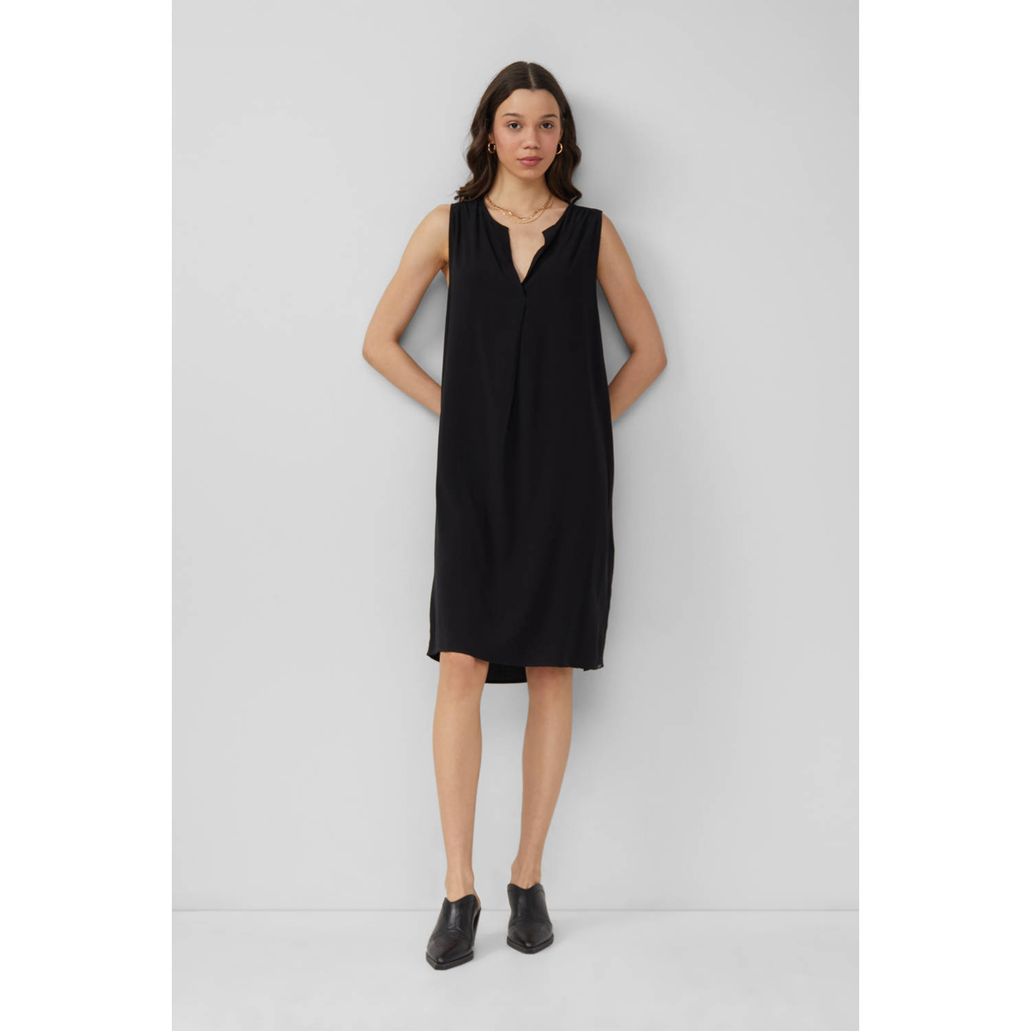 Q S by s.Oliver midi jurk zwart