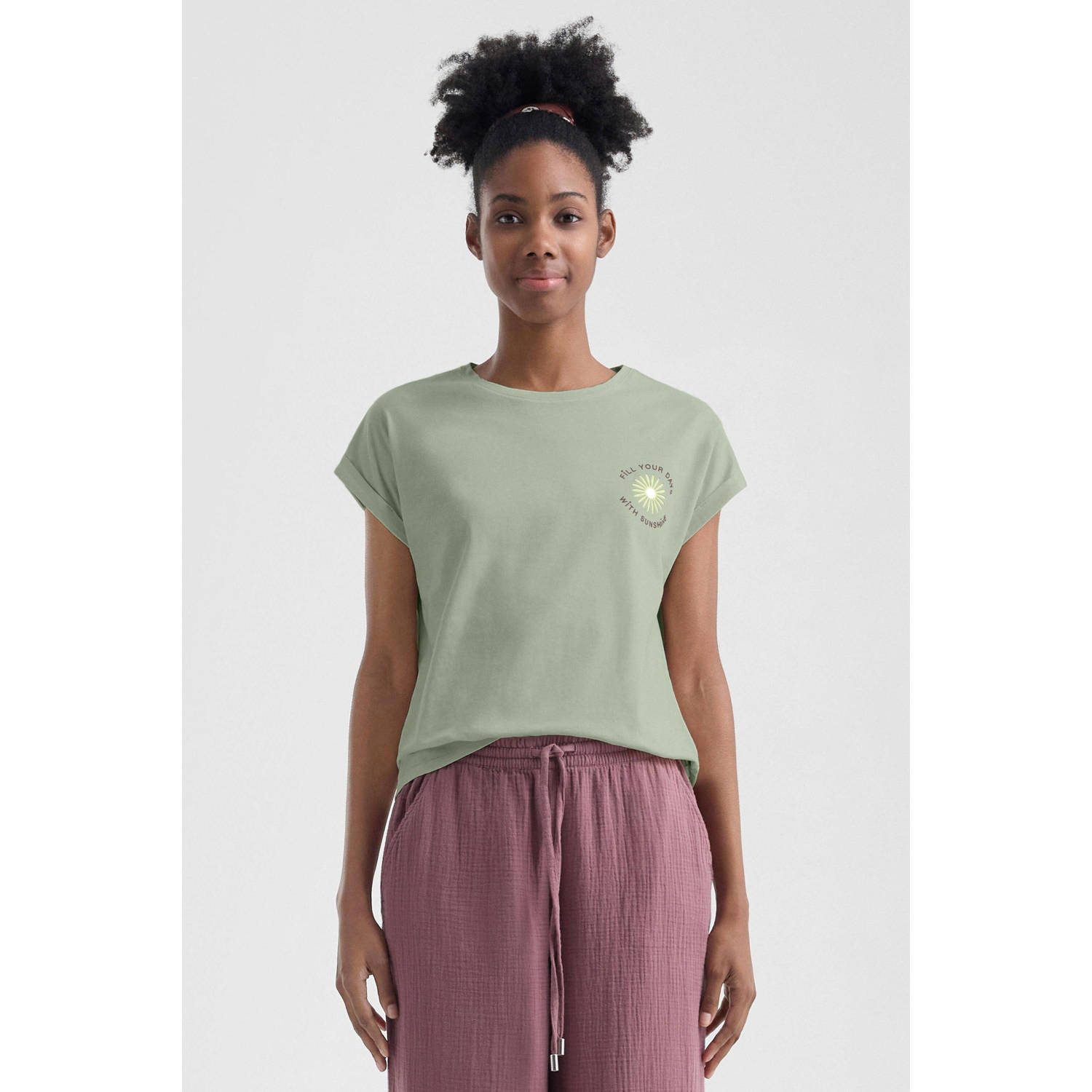 Q S by s.Oliver T-shirt lichtgroen