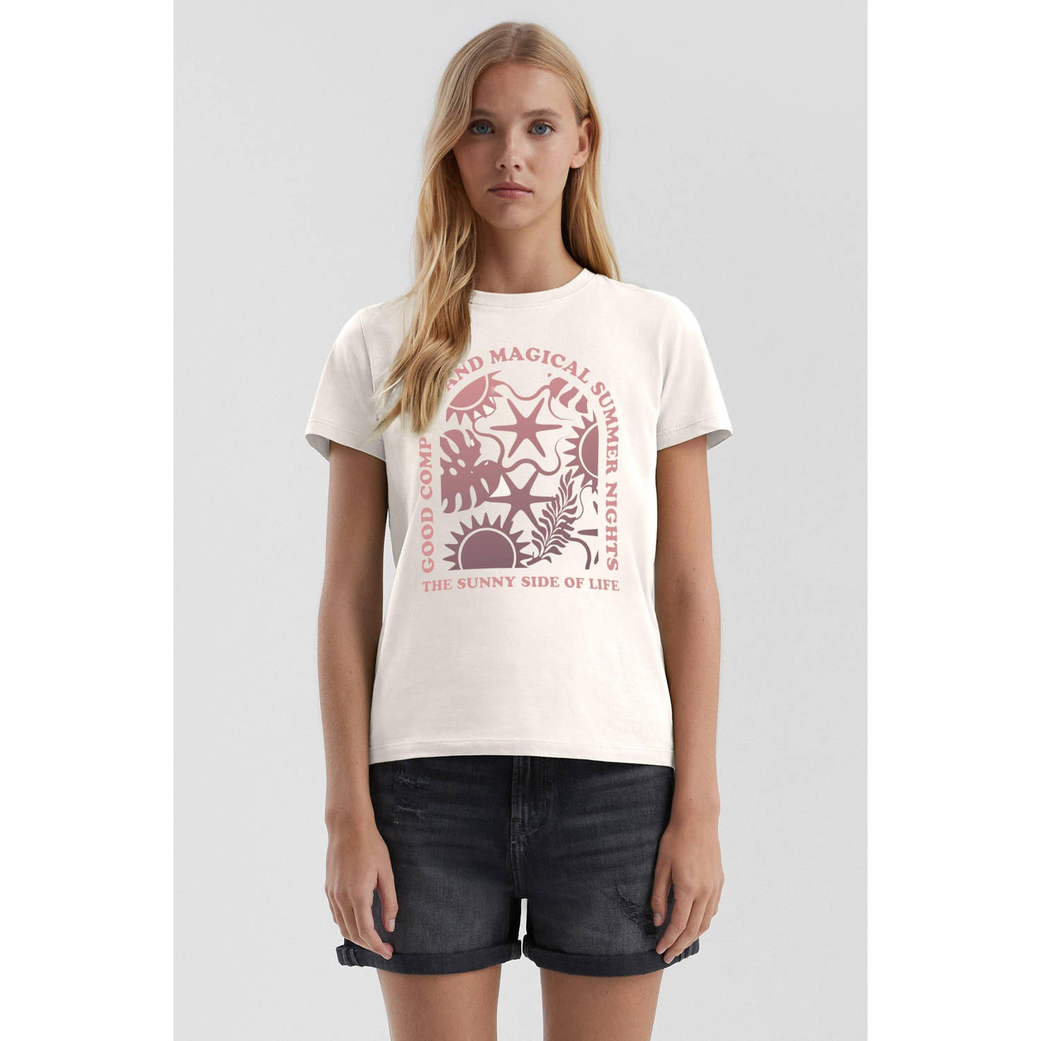 Q S by s.Oliver T-shirt ecru
