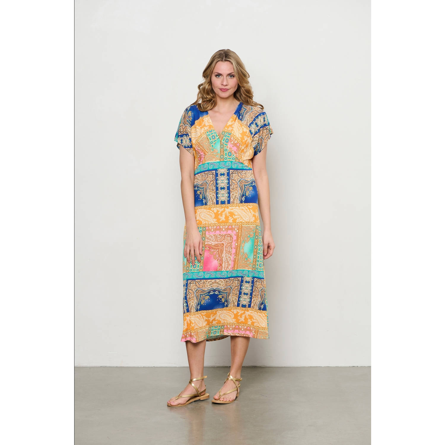 &Co Woman midi jurk multi