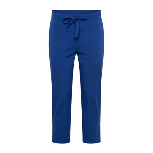 &Co Woman straight high waist casual broek donkerblauw afbeelding