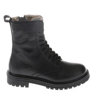 leren veterboots zwart