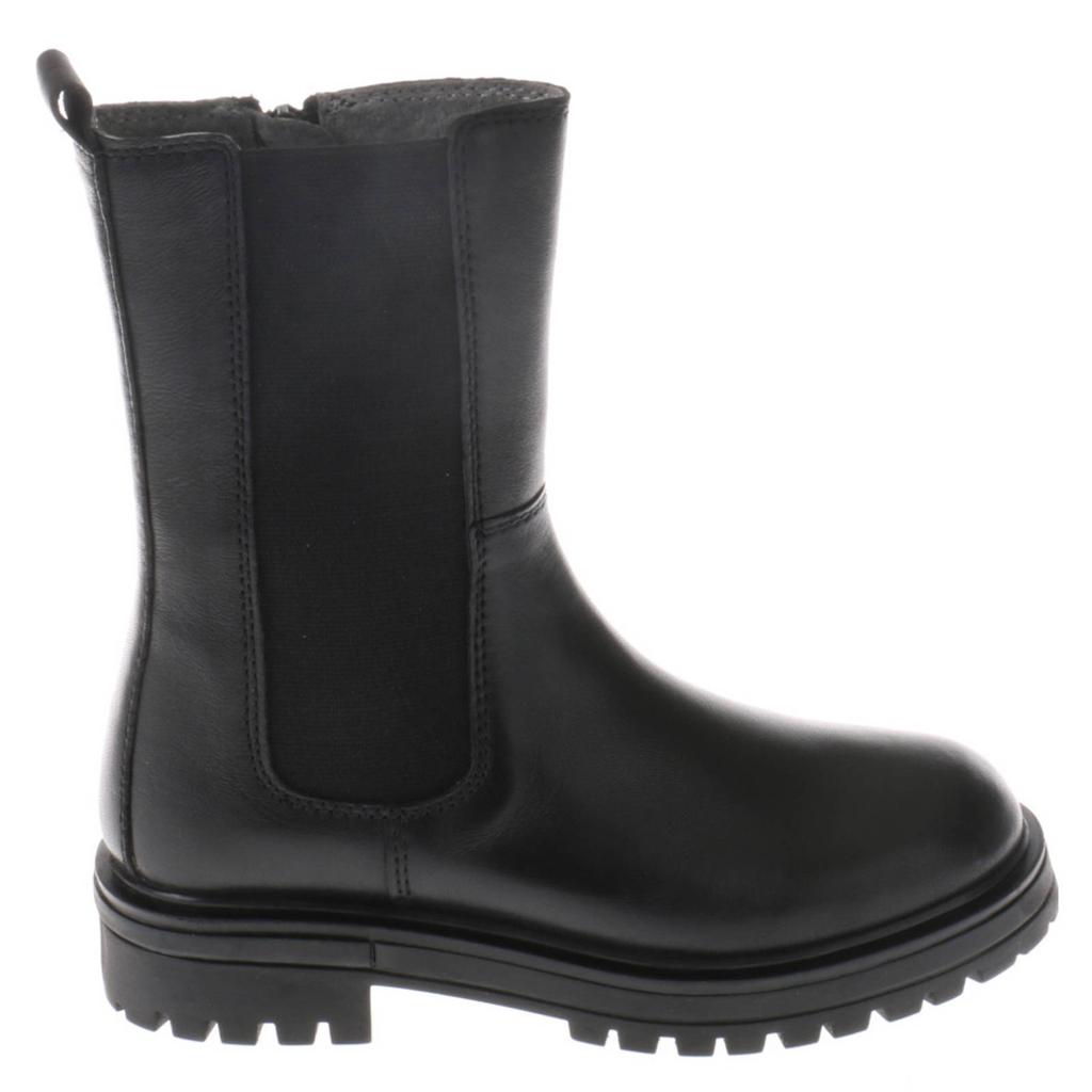 Zwarte meisjes Red Code leren laarzen met ritssluiting