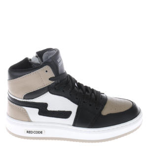 leren sneakers taupe multi