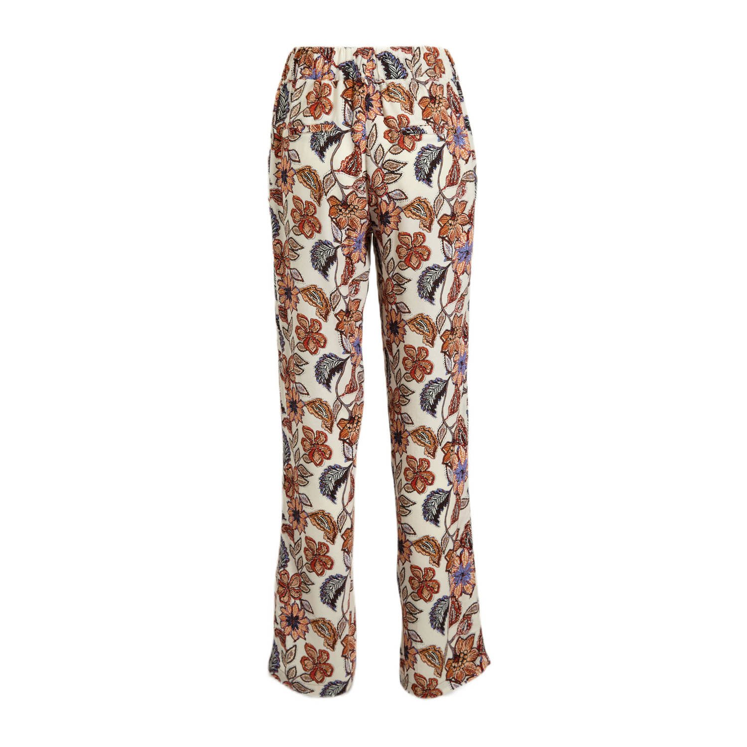 Elvira Collections straight regular waist broek donker oranje