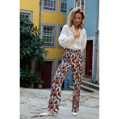 Elvira Collections straight regular waist broek donker oranje afbeelding