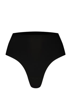 seamless high waist string zwart