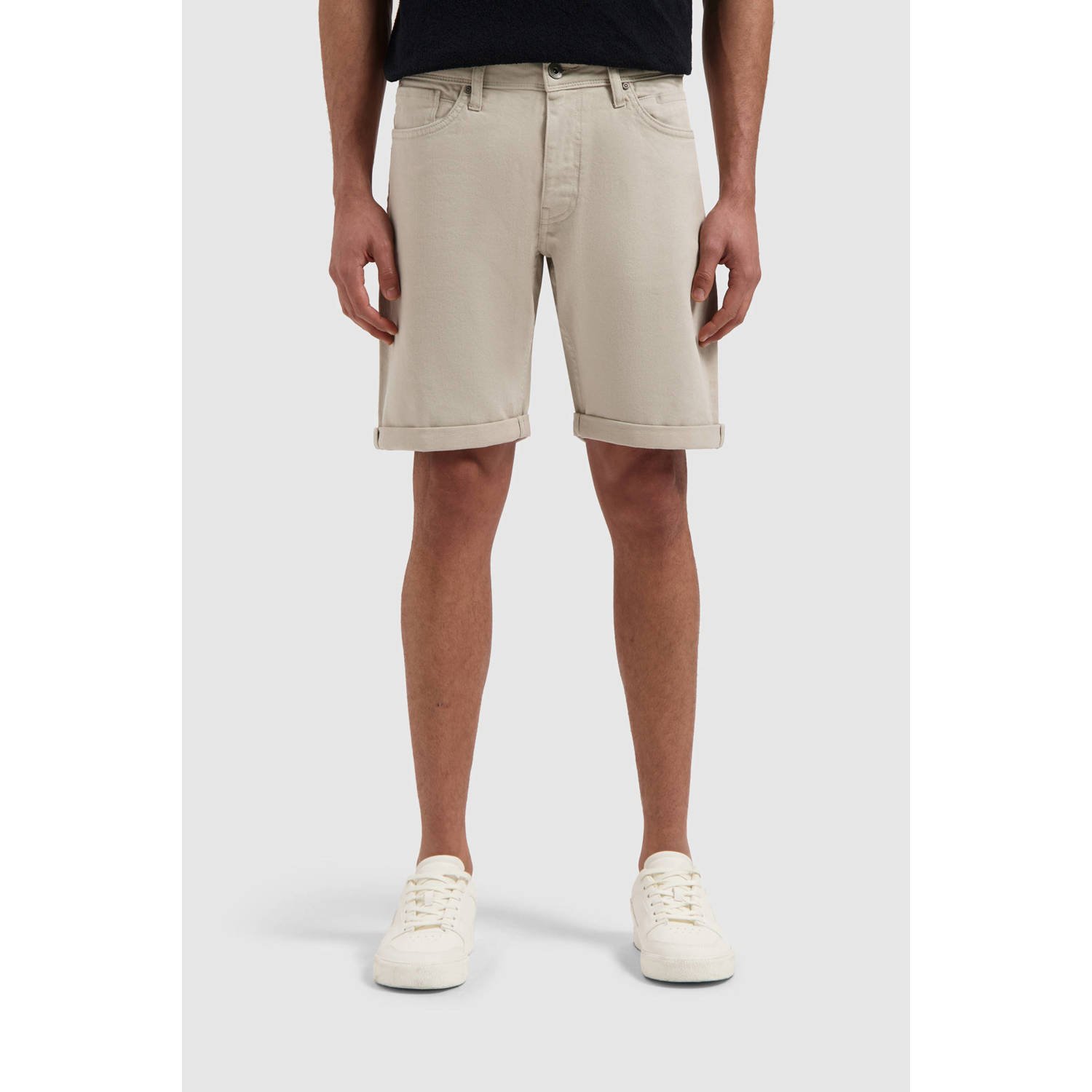 Pure Path slim denim short beige