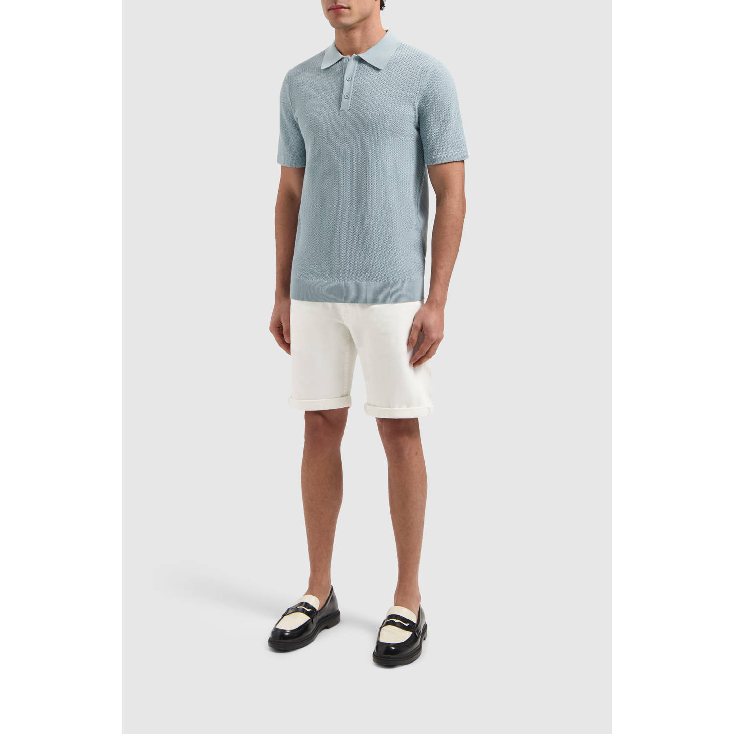 Pure Path slim denim short ecru