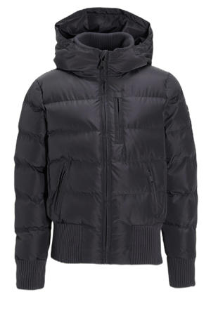 gewatteerde jas blauw