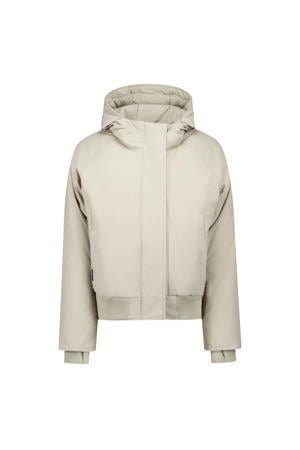 LCIGIA Winterjas voor meisjes, met afneembare capuchon, warme gewatteerde jas, verdikt donsjack met reflecterende letter, groen, 134-140 LCIGIA Winterjas voor meisjes, met afneembare capuchon, warme gewatteerde jas, verdikt donsjack met reflecterende letter, groen, 134-140
