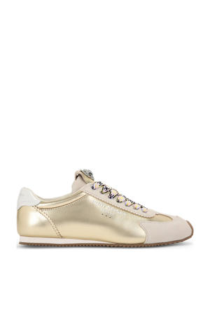 Islington leren sneakers goud/beige