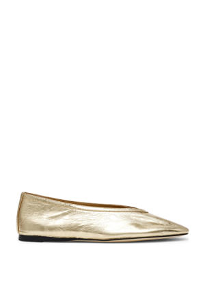 Leni leren ballerina's goud