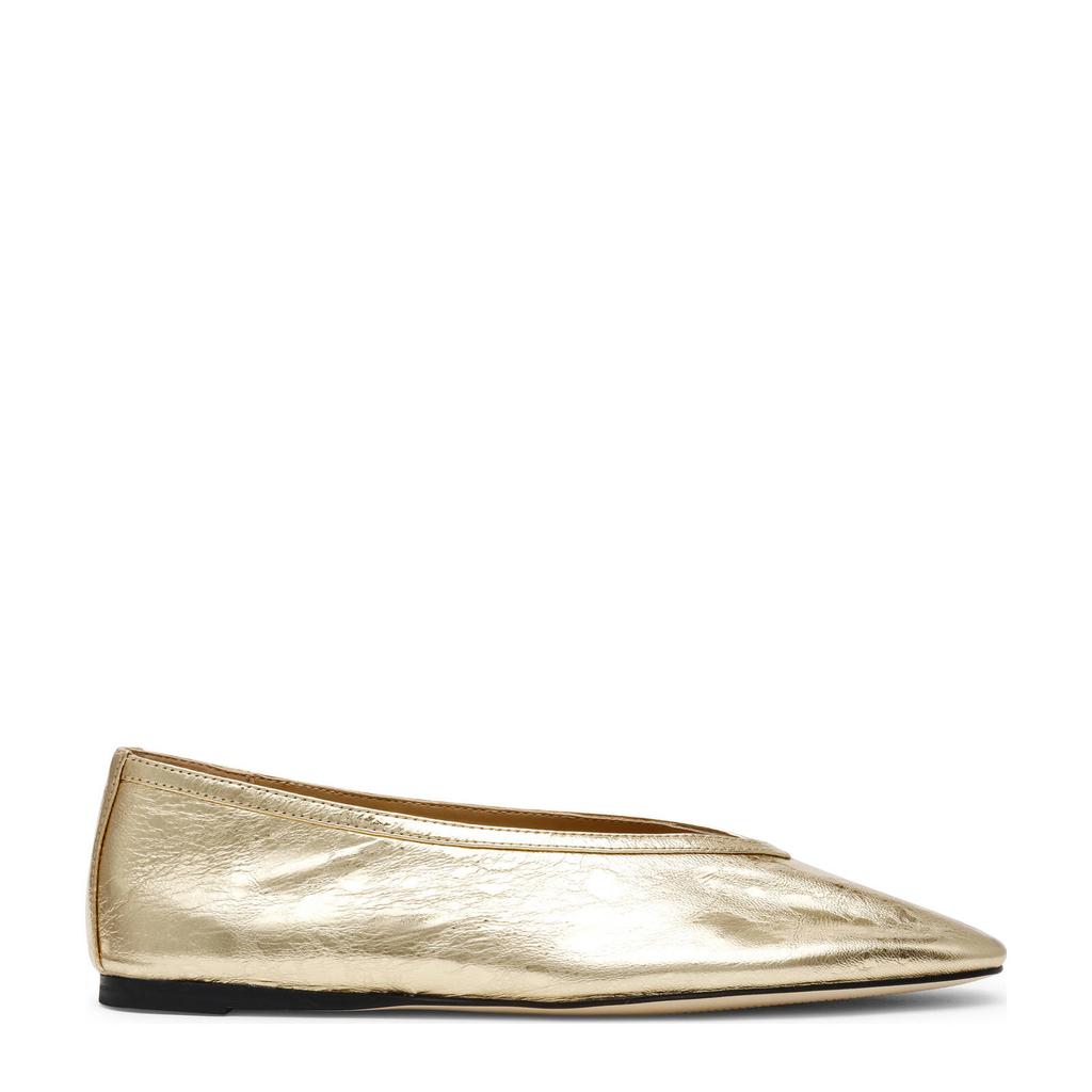 Gouden dames Steve Madden Leni leren ballerina's