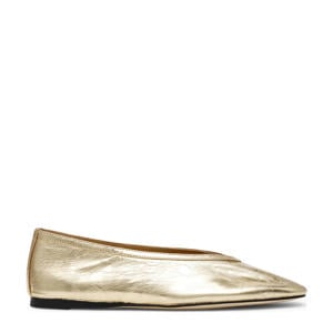 Leni leren ballerina's goud