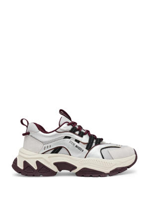 Animates-E chunky sneakers donkerrood/grijs