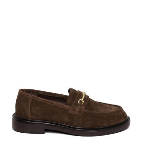Huddles suède loafers bruin