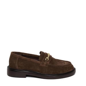 Huddles suède loafers bruin