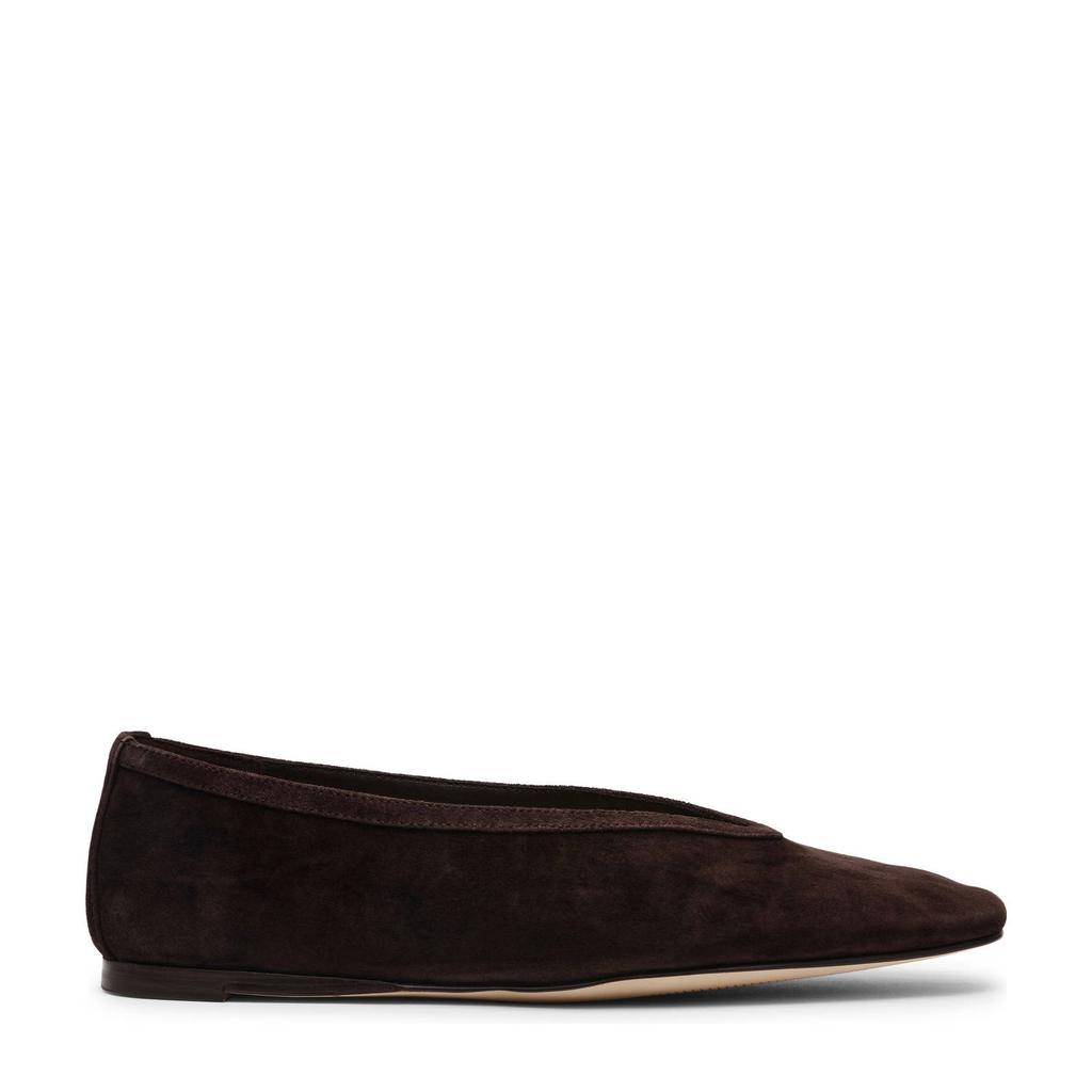 Donkerblauwe dames Steve Madden Leni suède ballerina's