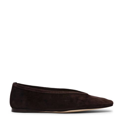 Steve Madden Leni suède ballerina's donkerbruin afbeelding