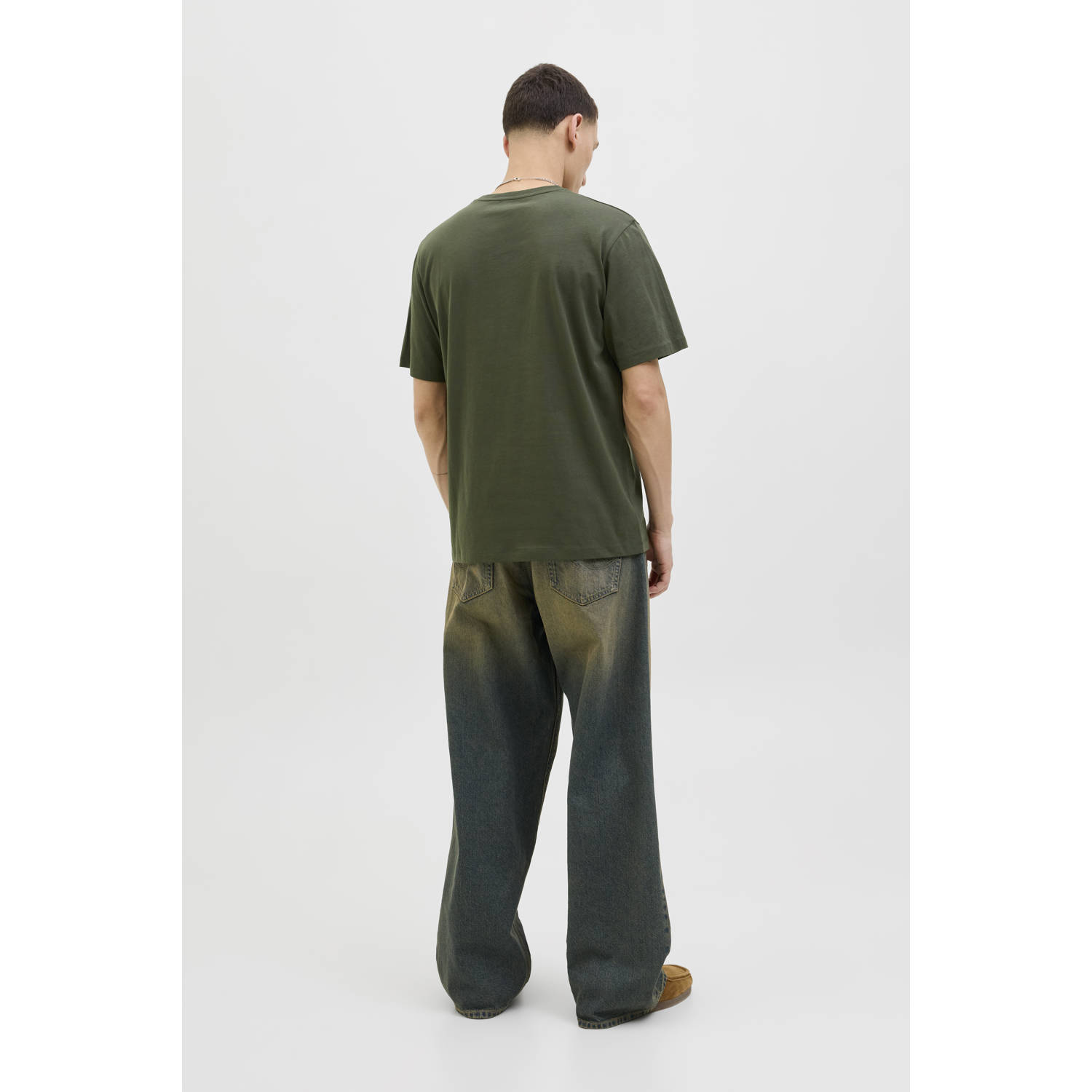 JACK & JONES ESSENTIALS T-shirt donkergroen