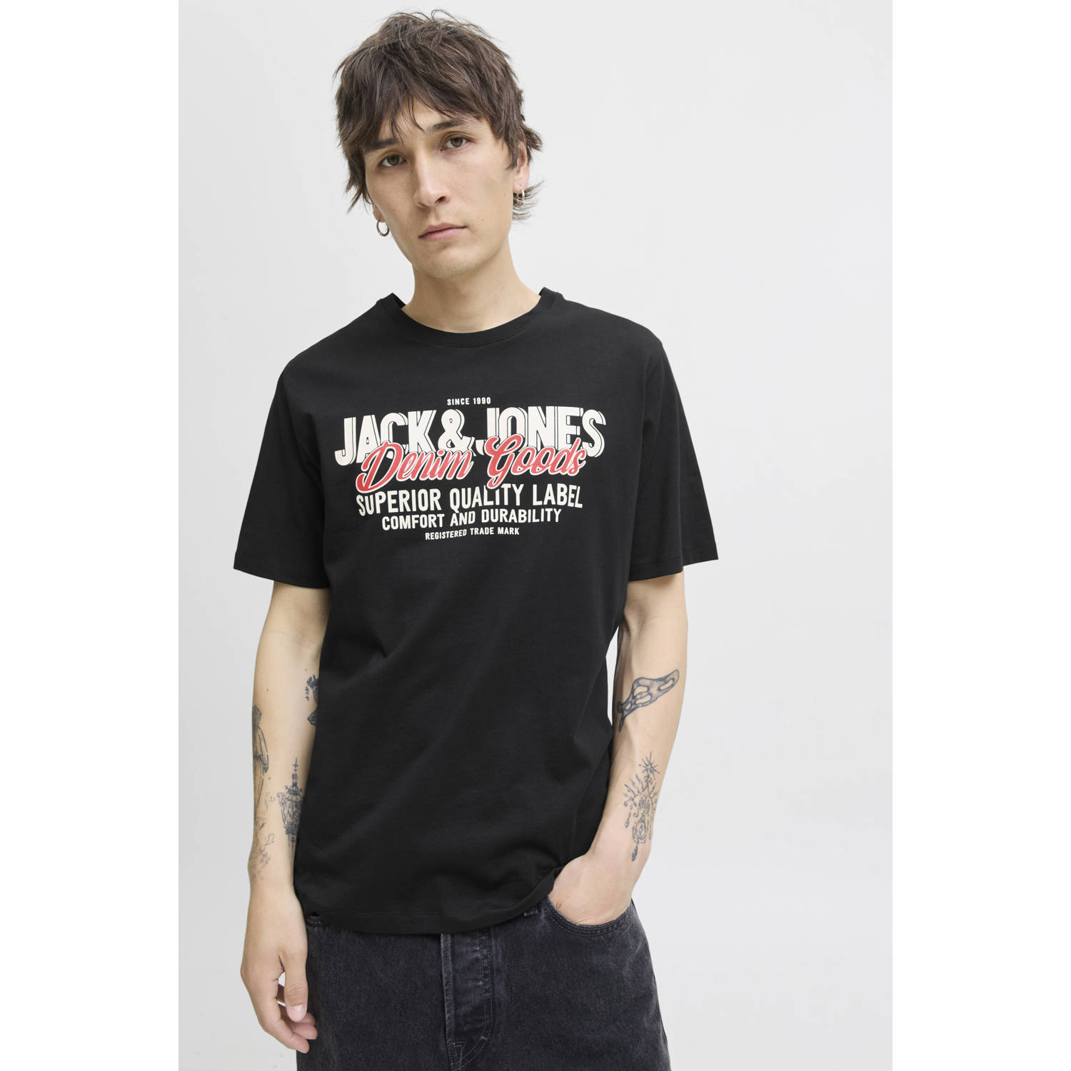 JACK & JONES ESSENTIALS T-shirt zwart