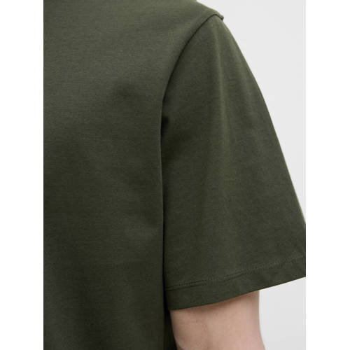 JACK & JONES ESSENTIALS regular T-shirt JJCORP donkergroen afbeelding