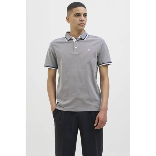 JACK & JONES ESSENTIALS slim fit polo JJEPAULOS grijs afbeelding