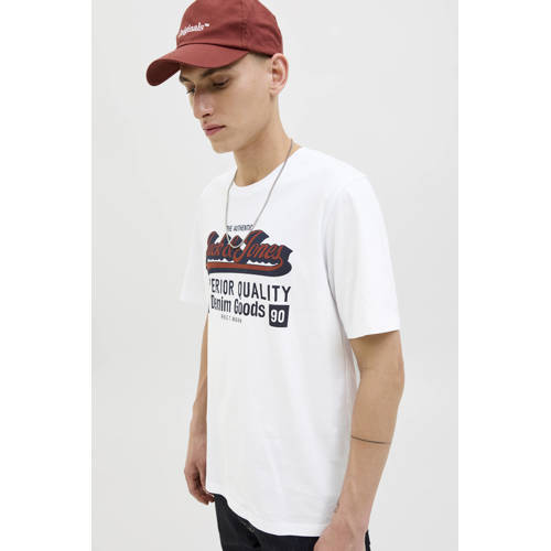 JACK & JONES ESSENTIALS T-shirt wit afbeelding