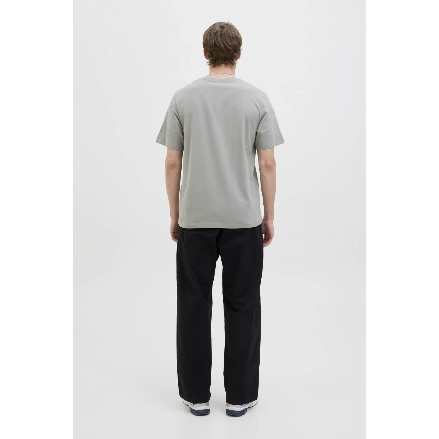JACK & JONES ESSENTIALS regular T-shirt JJCORP grijs
