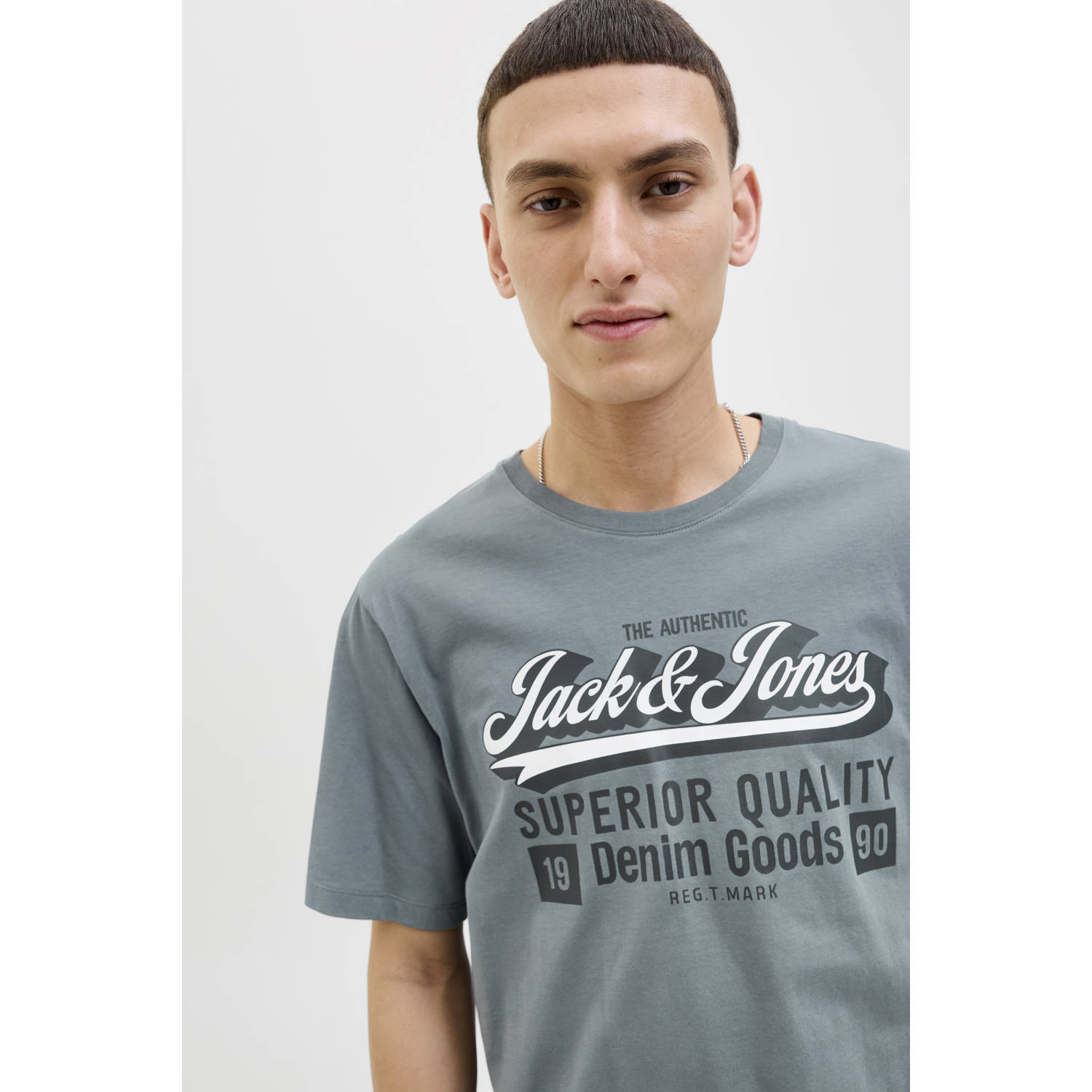 JACK & JONES ESSENTIALS T-shirt grijsblauw
