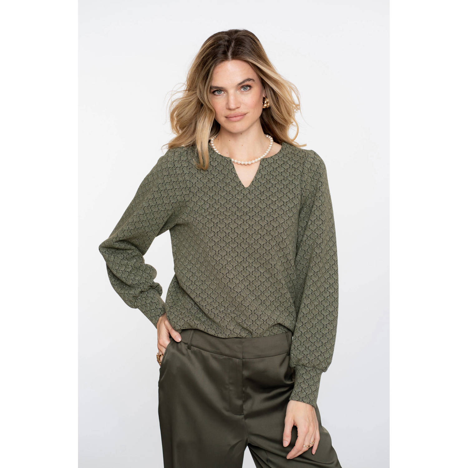 Geisha top groen