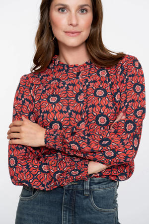blouse rood met lurex