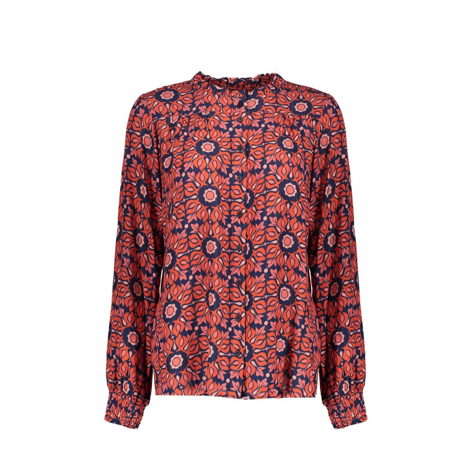 Geisha blouse rood met lurex
